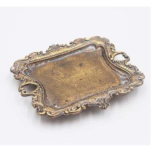 Plateaux de service décoratifs traditionnels faits à la main en laiton et aluminium, finis pour l'hôtellerie, la maison et la décoration de table - Product Image 2