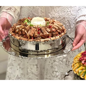 Vaisselle moderne écologique Bol de service sucré au chocolat Bol à chocolat au design floral en métal de qualité supérieure avec support On-Sale - Product Image 6