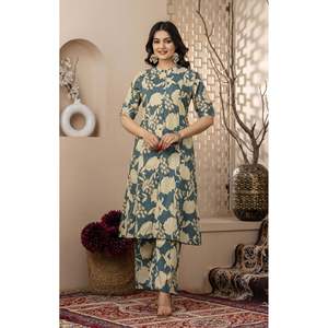 Conjunto de algodón estampado - Tipo de ropa Salwar Kameez - Product Image 1