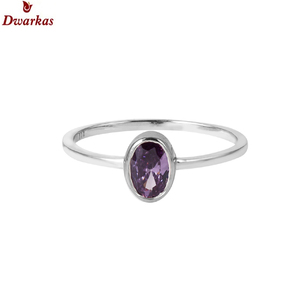 แหวนพลอยอเมทิสต์ธรรมชาติ92ชิ้นดีไซน์เรียบง่ายคลาสสิก - Product Image 2