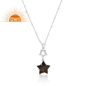 Dernières tendances Collier pendentif en argent sterling 925 fin avec éclat d'or naturel Obsidienne Pendentif en forme d'étoile Fabricant de bijoux - Product Image 2