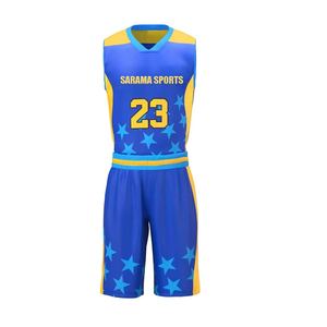 Camiseta de baloncesto de tela bordada sublimada de gran venta, camisetas de baloncesto reversibles de baloncesto de secado rápido, uniforme - Product Image 4