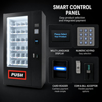 Máquina Expendedora de Snacks con Pago por Código QR, Pantalla Táctil, Dispensador de Bebidas y Papas Fritas, Gran Capacidad para Tiendas de Conveniencia, 24 Horas