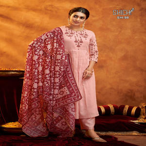 Nouveau tissu de soie mélangé traditionnel indien viscose à la mode broderie Kurti du fournisseur indien au meilleur prix - Product Image 1