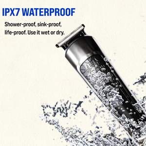 Recortadora de Barba y Cuerpo Inalámbrica 6 en 1 con Pantalla LED Digital, Resistente al Agua, para Uso en Seco/Húmedo, Cuchilla Ajustable de 17 Longitudes, Batería Recargable - Product Image 1