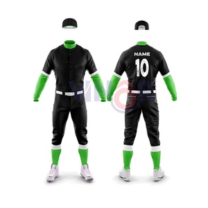 Conjuntos de uniformes de béisbol impresos con logotipo personalizado de alta calidad, venta al por mayor, color sólido, la mejor calidad, nuevos precios razonables, hechos en poliéster - Product Image 1