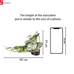 กระถางดอกไม้แขวนสีดำสุดหรูแจกันตั้งพื้นดีไซน์ทันสมัยไม่ซ้ำใครสำหรับตกแต่งบ้านสวนร้านอาหารงานฝีมือส่งออก - Product Image 3