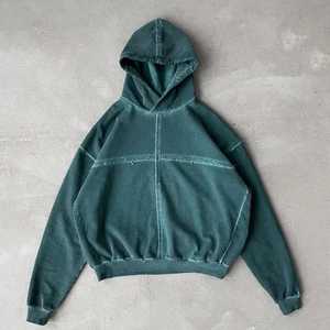 El mejor producto 80% Algodón y 20% poliéster con capucha lavada con ácido para hombres y sudaderas con capucha de gran tamaño personalizadas - Product Image 3