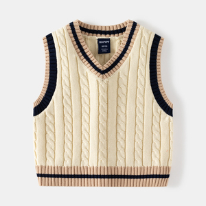 Vente en gros 2025 Nouveaux pulls pour hommes 100% coton, gilet en tricot de style coréen, vêtements d'extérieur, OEM ODM - Product Image 4
