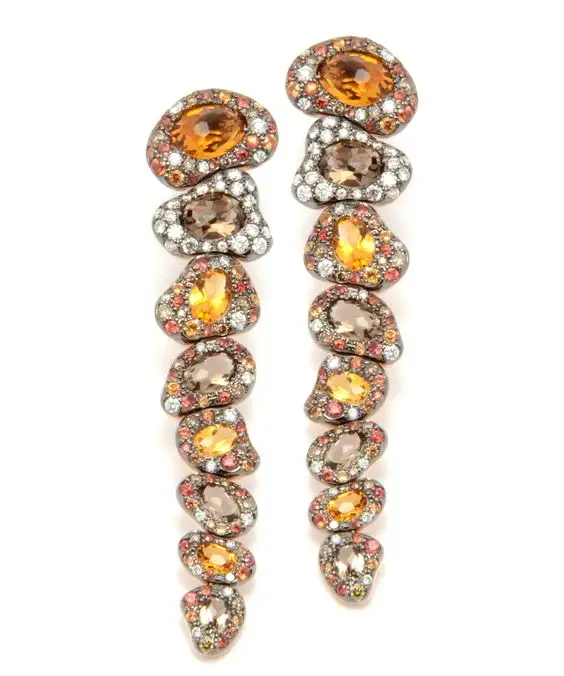 New fashion 18k gold filled diamond earrings micro pave set diamond earring white gold silver glitter diamond earrings for women