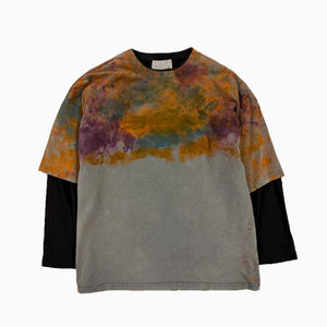 Camiseta de Lujo Personalizada de 300 GSM, Talla Grande, Cuello Redondo, Camisetas Pro Club, Diseño de Grafiti, Manga Larga Doble para Hombre - Product Image 5