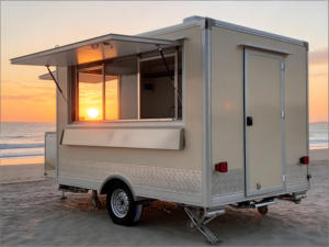 Carrito de Gyros Griegos con Asador Vertical y Dispensador de Tzatziki, Remolque para Sándwiches de Pita para el Mercado de Atenas y la Costa - Product Image 4