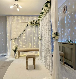 Guirnalda Decorativa Blanca de Jazmín, Decoración Nikah, Fondo para Compromiso, Decoración para Fiestas y Festivales, Decoración Ganpati, Decoración para Escenarios - Product Image 2