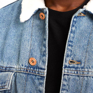 Best Quality Casual Cotton Denim <b>Jacket</b> for Men Custom Logo Designer OEM Jean Male Coats for Winter for <b>Boys</b> - Product Image 4