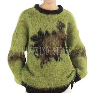 Pull tricoté décontracté d'hiver personnalisé pour femmes, OEM, faible MOQ, respirant, avec logo personnalisé sur le devant - Product Image 4
