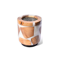 Ensemble de brûleurs à bakhoor métalliques religieux les plus vendus aux Émirats arabes unis, quatre brûleurs décoratifs pour la maison, écologiques, durables, en bois de santal biologique, encens indien