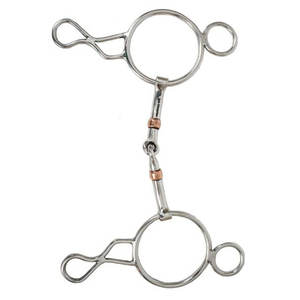 Bocado Wonder Gag de Acero Inoxidable de 5 pulgadas con Rodillo de Cobre y Boca de Brida para Control y Comodidad Ecuestre Apto Enterprises AE-12312 - Product Image 2