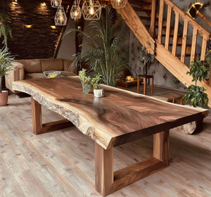 Table à manger carrée en chêne massif KALATRI, robuste, moderne, écologique, fabriquée à la main pour les hôtels - Product Image 3