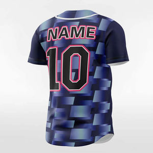 Maillot de baseball vierge à manches courtes pour la mode en gros, personnalisable par sublimation, uniforme de baseball économique - Product Image 5