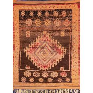 พรมขนสัตว์คลาสสิก Nuray สีเบจและสีน้ำตาล ลายเมดัลเลียนถักด้วยมือ สำหรับห้องนั่งเล่นหรือทางเดินในบ้าน-ขนาด 9x12 ฟุต รูปทรงสี่เหลี่ยมผืนผ้า - Product Image 1