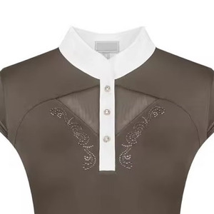 Oem diseño mujeres montar a caballo mostrar camisas último diseño nuevo estilo ecuestre uso mujeres mostrar camisa para la venta - Product Image 5