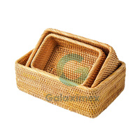Panier de rangement multifonction en rotin naturel tressé à la main avec couvercle, modèle Galaximex BKK, 100 % naturel, écologique, vente en gros d'usine