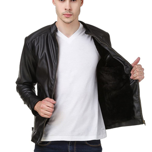 100% Material de cuero mangas completas ropa de calle profesional gran oferta Hombres Nuevo diseño chaqueta de cuero chaqueta de alta calidad para hombres - Product Image 6