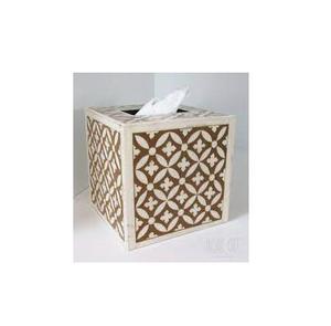 Boîte à mouchoirs en os incrusté 100% pour la maison et l'hôtel, forme carrée, taille personnalisable, porte-mouchoirs en papier, vente en gros, meilleur prix - Product Image 1