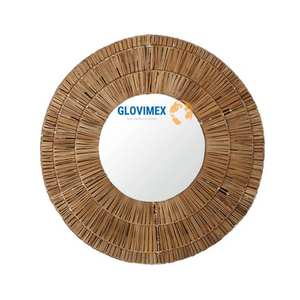Alta calidad bambú ratán pequeño espejo redondo baño espejo decoración al por mayor buen precio muebles de dormitorio - Product Image 1