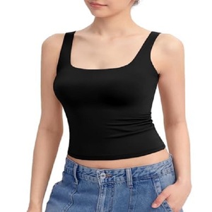 Couleur personnalisée femmes été léger coupe ajustée séchage rapide respirant écologique extensible grande taille débardeurs courts 100% - Product Image 1