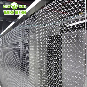 Rideau décoratif en maille métallique d'anneau de cotte de mailles de diviseur d'espace d'acier inoxydable 304 d'usine pour le plafond d'hôtel - Product Image 4