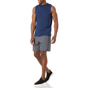 Custom Men's Sleeveless Workout <b>Hoodie</b> Sporty Gym Tank Tops with Muscle Cutout <b>Bodybuilding</b> Patchwork T-shirt - Product Image 2
