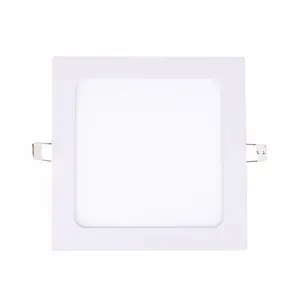 Panneau lumineux LED 12W carré encastrable au plafond, panneau lumineux mince de haute qualité pour l'intérieur