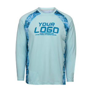 Vêtements de protection solaire anti-UV sur mesure, vêtements à capuche à manches longues avec impression numérique par sublimation, chemises de pêche à séchage rapide - Product Image 1