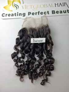 วิกผมมนุษย์ชาวพม่าแบบใหม่มีสีอ่อนหยิกเป็นลอนมีหนังกำพร้า100% ระดับพรีเมี่ยม - Product Image 3