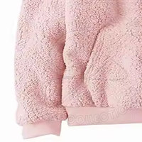 Hoodie Sherpa Bulu Imitasi Solid Hangat Model Terbaru untuk Logo Cetak Kustom, Hoodie Pullover Musim Dingin Pria dengan Potongan Reguler Kasual