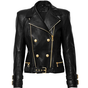 Chaqueta de Motocicleta de Cuero para Mujer, Cómoda, Transpirable, Antiarrugas, Impermeable, Ecológica, de Primera Calidad, Ligera, para Invierno - Product Image 6