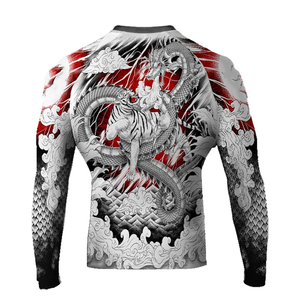 เสื้อรัดรูปแขนยาวสำหรับผู้ชายเสื้อรัดรูปสำหรับเล่นฟิตเนสพิมพ์ซับลิเมชันเต็มรูปแบบ - Product Image 6