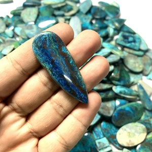 Cabujón de piedras preciosas Shattuckite de alta calidad, piedra preciosa Natural Shattuckite verde suelta, precio al por mayor certificado IGI - Product Image 4