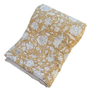 Edredón de algodón orgánico Mulmul 100%, suave, cómodo, patrón sólido, mantas de lino hechas a mano en la India, estilo moderno, personaje alegre - Product Image 2