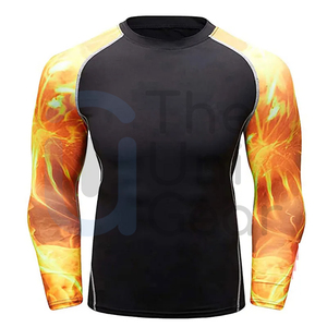 Rash Guard personnalisé de haute qualité pour hommes Gym Fitness Compression T-Shirt avec manches longues Prix bon marché Conception de qualité - Product Image 5