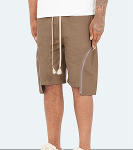 Pantalones cortos de hombre de alta calidad al por mayor con cremallera de moda Cargo Design Casual cordón Vintage cremallera Cargo Shorts - Product Image 6