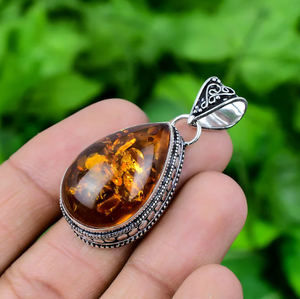 Colgante de piedras preciosas de ámbar recién llegado para joyería, accesorios de cristal, colgantes Vintage de calidad superior, tendencia superior a granel - Product Image 4