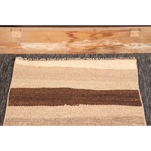 Tapis vintage KLM 2,1x2,5 pieds, tapis turc rayé beige brun - Product Image 2