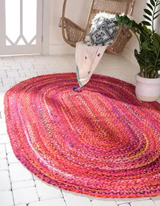 印度天然手工棉地毯编织波西米亚地毯门垫地板地毯区域定制尺寸抹布地毯客厅垫