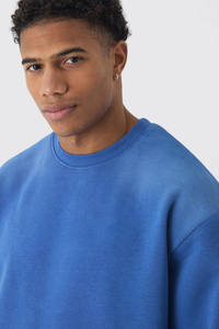 Unisex Oversized Crop Crew Neck Sweatshirts Custom Logo Plus <b>Thick</b> Heavy Streetwear 100% Cotton Hoodies Custom Print - Product Image 3