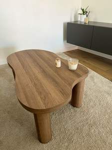 Table basse ronde en corne véritable, style ferme moderne, faite à la main, durable, basse, pour salon, HF Industries - Product Image 6