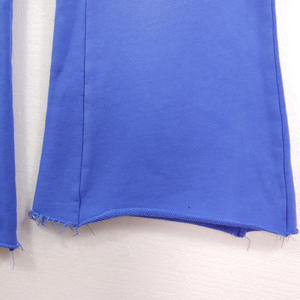 Pantalons empilés pour hommes Pantalons de survêtement évasés 100% coton éponge brut à bord coupé et délavés à l'acide - Product Image 6