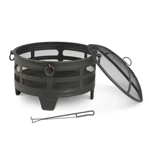 Ensemble de Foyer de Sapin en Métal de Haute Qualité de Look Vintage Nouvelle Arrivée Pour une Utilisation de Réchauffement Extérieur En Gros Prix Bon Marché Ensemble de Bbq de Fosse de Sapin en Métal - Product Image 2