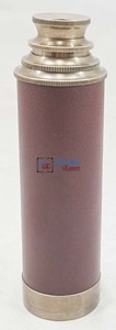Tanishka Export laiton Antique télescope Marine Spyglass cuir manche en bois 100% fait à la main 15 pouces pour cadeau d'aventures en plein air - Product Image 3
